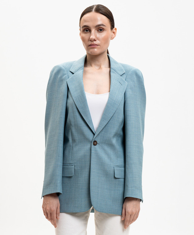 Maison Margiela MM6 Голубой жакет из шерсти S62BN0119M35884 изображение 2