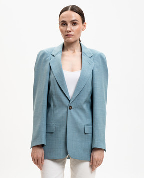 Maison Margiela MM6 Голубой жакет из шерсти S62BN0119M35884