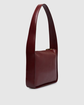 Khaite Бордова шкіряна глянцева сумка Lori H1043877