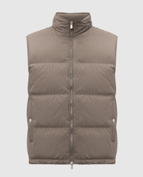 Brunello Cucinelli Сірий пуховий жилет MV4081611