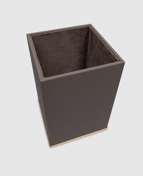 Treesseci Коричневий шкіряний сміттєвий кошик Milano ML65ALX