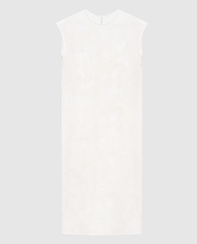 Peserico Біла сукня міді з вишивкою A0200503701