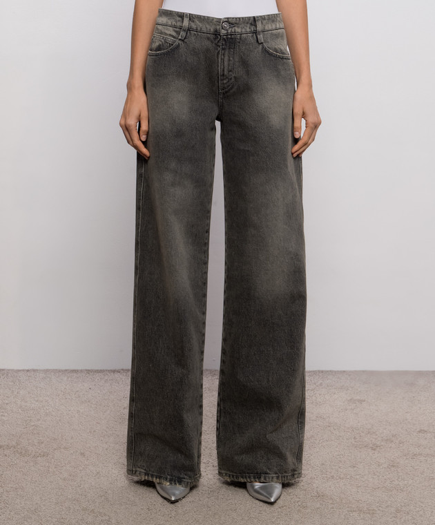 Ermanno Scervino Серые джинсы с логотип патч D497P367GWV изображение 3