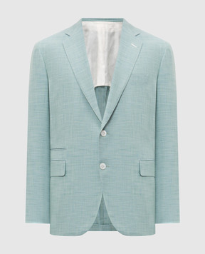 Stefano Ricci Зелений блейзер з шовком M1RMD2SP16CTK01U