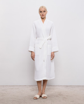 L'Appartement Білий вафельний халат MIAWAFFLEBATHROBE
