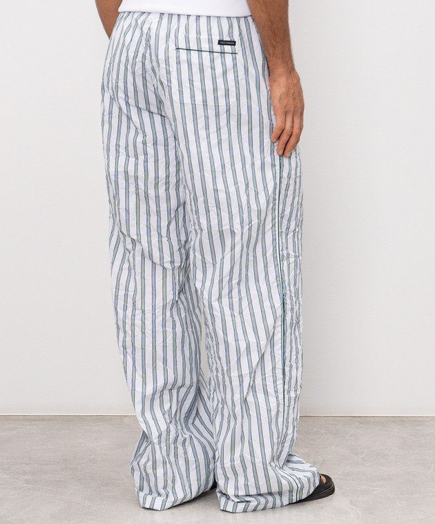 Dolce&Gabbana Білі піжамні штани в смужку GP1N9TFRMD9 зображення 4