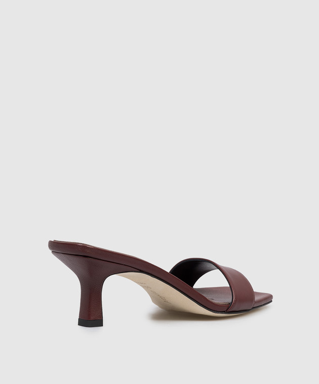 Aeyde Бордові шкіряні мюлі Gilly HS0672001012126 зображення 3