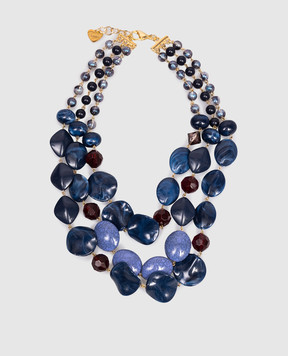 Grefi Синие многослойные бусы Brividi 74913