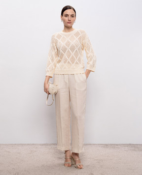 Peserico Бежевий джемпер з паєтками S99130F0509110