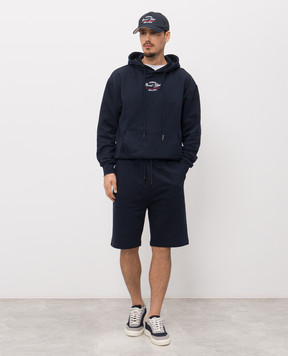 Iceberg Сині шорти з брендовим принтом D020630A