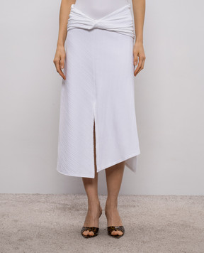 Victoria Beckham Біла спідниця в рубчик 1126JSK007082A