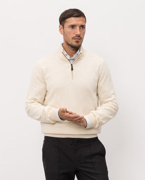 ISAIA Бежевый джемпер из кашемира MG8493YP003
