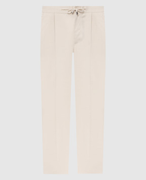 Enrico Mandelli Бежевые брюки из шерсти GYM02B5650