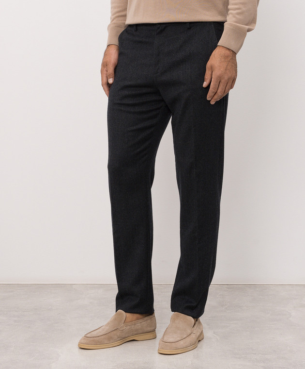 Canali Сірі штани з вовни AR03472V91675 зображення 3