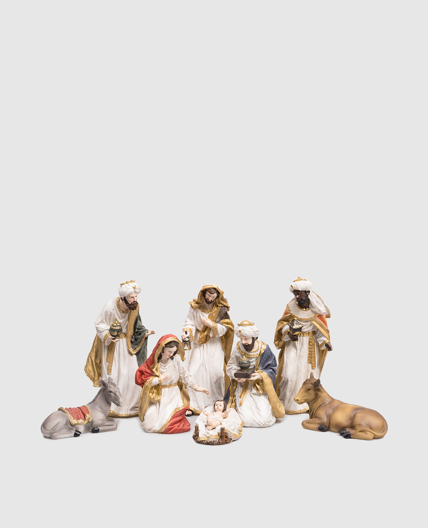 

Рождественский набор статуэток Вертеп, Белый, Декор