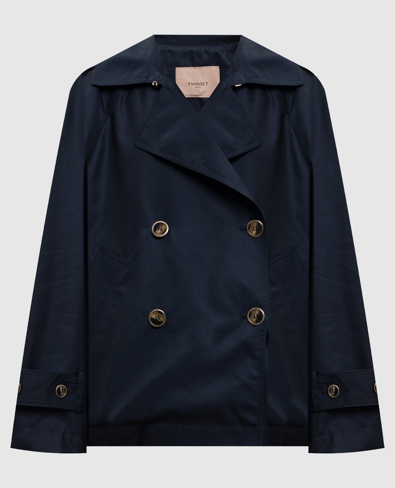 Синий укороченный тренч