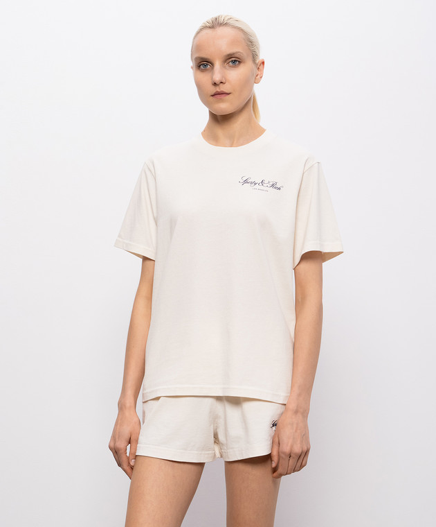 Sporty & Rich Бежева футболка Vendome LA TO11976269WH37w зображення 3