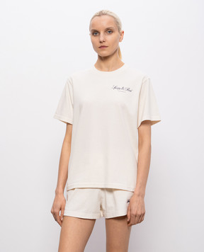 Sporty & Rich Бежева футболка Vendome LA TO11976269WH37w