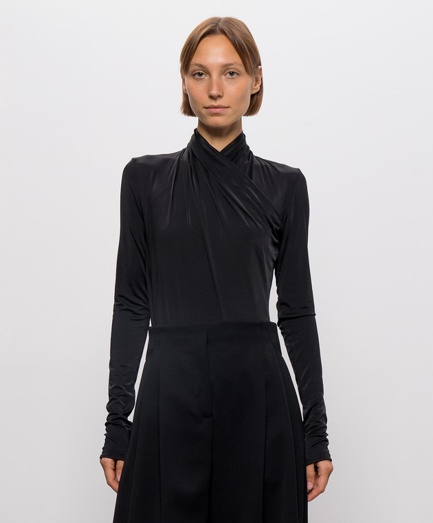 Thierry Mugler Черное боди с драпировкой 26W3BO02896030 изображение 3