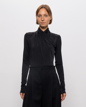 Thierry Mugler Чорне боді з драпіруванням 26W3BO02896030
