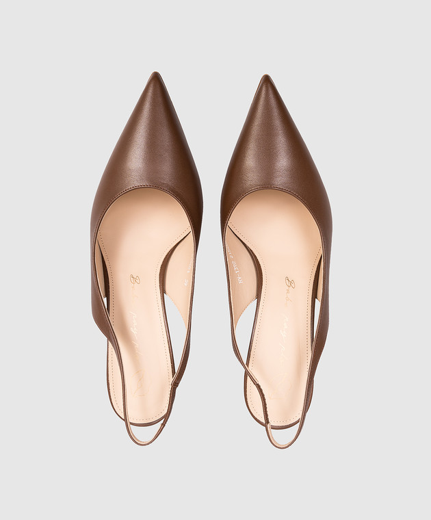 Babe Pay Pls Коричневые кожаные слингбеки 215604KO изображение 4