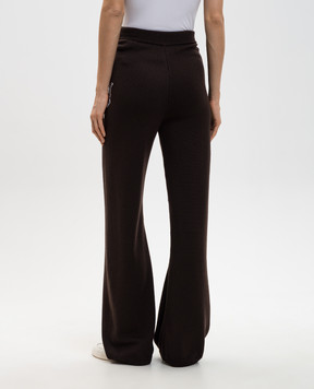 AMIRI Коричневые спортивные штаны ICON из шерсти с монограммой AWKNSP1013