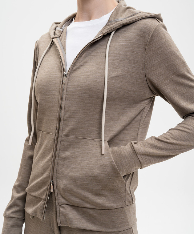 Marco Pescarolo Бежевая спортивная куртка Miked из шерсти MIKEDD53Y19 изображение 5