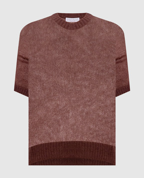 Brunello Cucinelli Коричневий топ з вовною M2I776860
