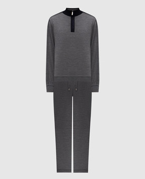Stefano Ricci Сірий меланжевий спортивний костюм з вовни K909048L01T25301P3D