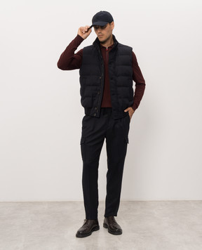 Kiton Бордовое поло из шерсти UMK0493