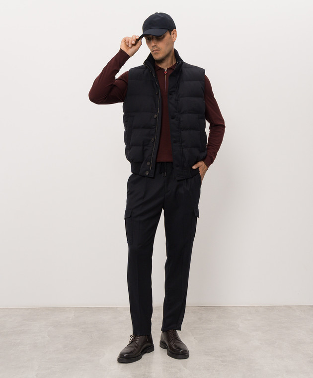 Kiton Бордове поло з вовни UMK0493 зображення 2
