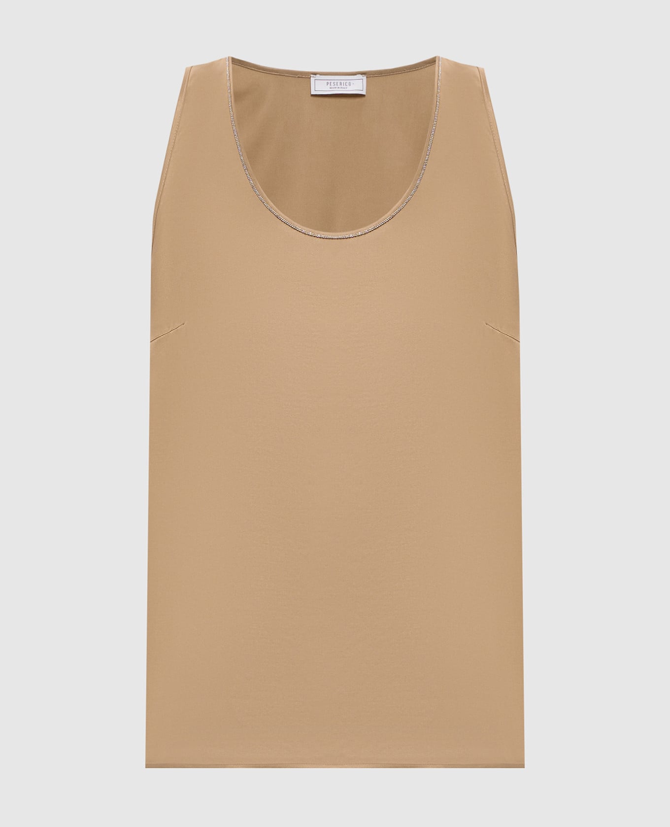 Коричневый топ с цепочкой мониль