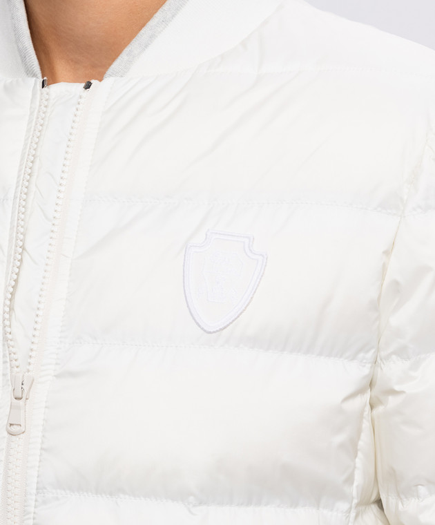 Brunello Cucinelli Пуховая стеганная куртка цвета айвори MD5983309 изображение 5
