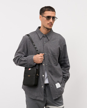 Thom Browne Черная кожаная сумка с логотипом UAG189AL0090