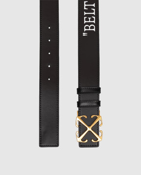 Off-White Чорний шкіряний ремінь Arrow OWRB139C99LEA001