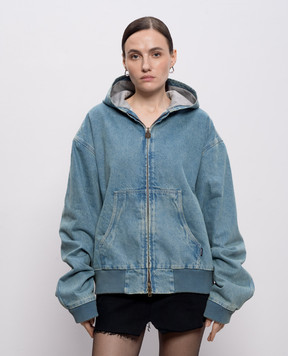 Vetements Блакитна джинсова куртка з ефектом потертості ME76DJ061N1w