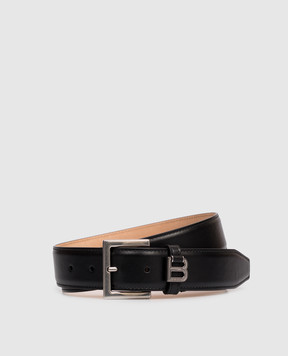 Balenciaga Черный кожаный ремень Hourglass Belt 8674992ACI5