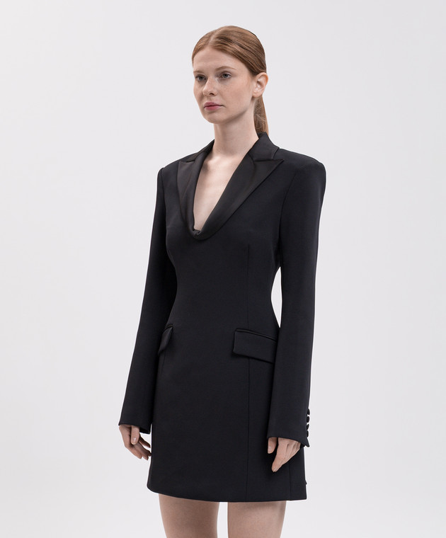 Simkhai Черное платье мини Marina в стиле жакета 5261334SS изображение 3