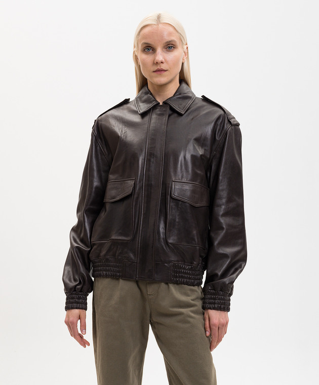 ARMA Темно-коричневая кожаная куртка Astra 010L26104602 изображение 3