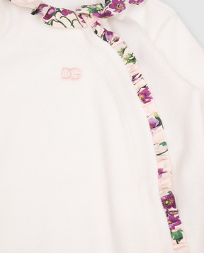 Dolce&Gabbana Дитячий білий набір з комбінезона, шапочки та слинявчика L2JO4JG7PJL