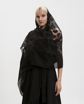 Twinset Черный шарф с узором 261TA4320