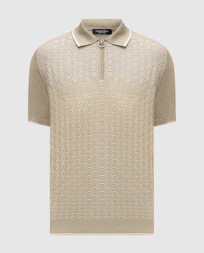 Stefano Ricci Поло с шелком цвета хаки K818109P31F26175