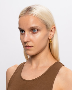 Saint Laurent Золотые серьги с бриллиантами A00206Y1500