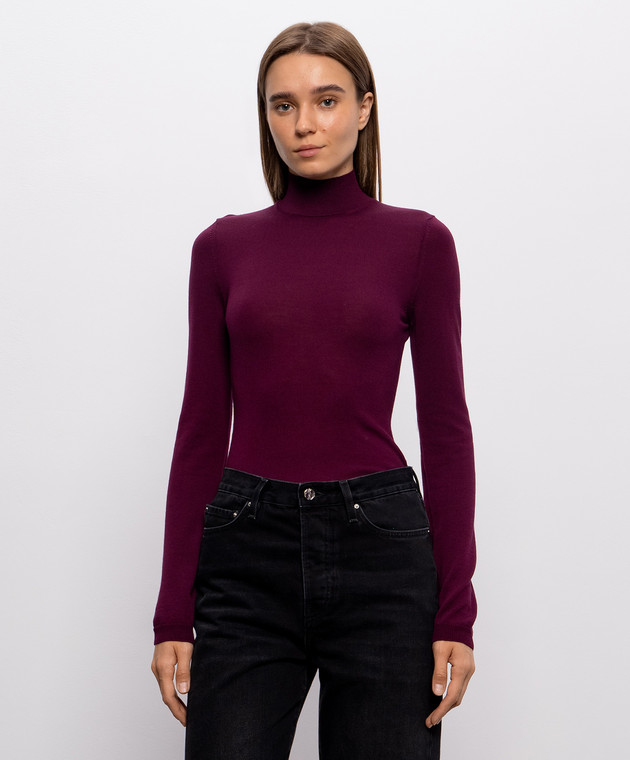 Jil Sander Бордовый гольф из шерсти J02GP0280J14872 изображение 3