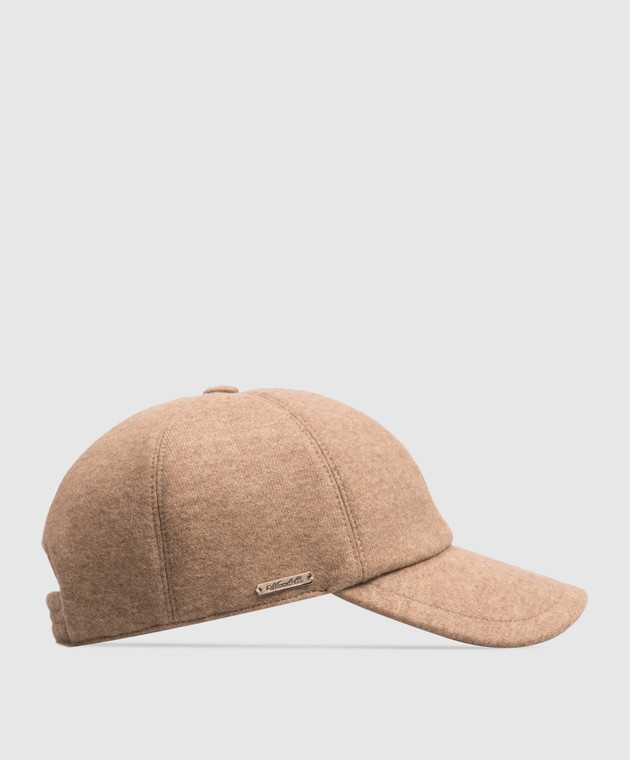 Enrico Mandelli Бежевая кепка из кашемира CAP4015428 изображение 3