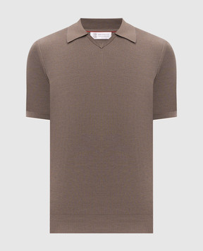 Brunello Cucinelli Коричневое поло M29400015