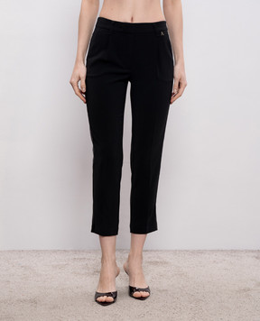 Twinset Чорні капрі з лампасами 261AP2275