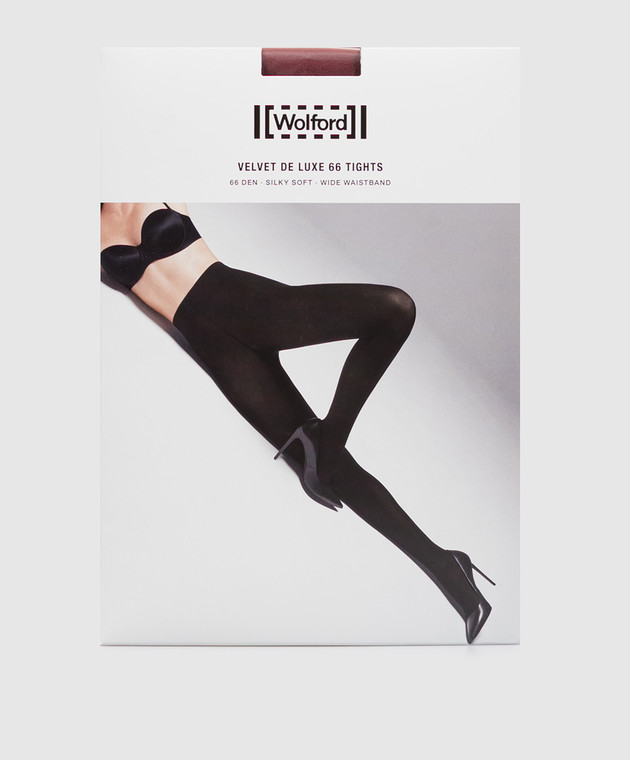 Wolford Бордові колготи VELVET DE LUXE 66 den 14775