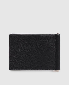 Saint Laurent Черный кожаный портмоне с зажимом для купюр 378005BTY0N