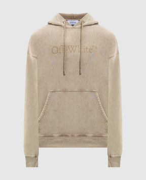 Off-White Худі Laundry кольору хакі з принтом логотипа 44MBB085F5F00T